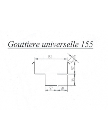 Gouttière Universelle 155